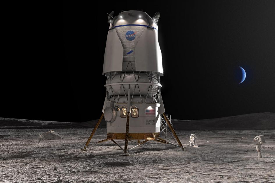 Nasa picks Bezos’ Blue Origin to build lunar landers for moonwalkers