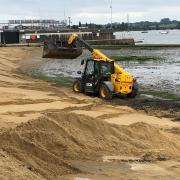 SUMMER LOVING: 80 tonnes of sand was laid on Manningtree beach to re-energise the seafront. Picture: Tim Goodwin