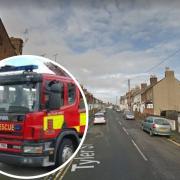 Fire crews from Dovercourt, Clacton and Weeley were called to Tyler Street in Parkeston yesterday morning