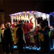 Festive - Santa collecting donations for the Manningtree Rotary Club Christmas fundraiser