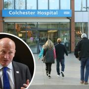 Close eye - trust chief executive Nick Hulme, inset, says he is watching the situation at Colchester Hospital