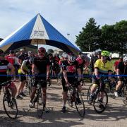 Ready - Riders lining up at the start for the 2019 Tour de Tendring. Credit: TDC
