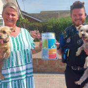 PAW-SOME PALS: Officers have enjoyed getting friendly with residents and their dogs