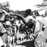 Historic - Frank Farrar in Colchester Zoo during the 1980s. Picture: Colchester Zoo