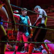 In Combat - Landon mid-match during the number one contender battle royal. Picture: Hollie Buxton