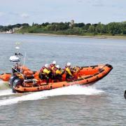 Rescue - The Harwich RNLI crew on the job. Picture: Harwich RNLI/Peter Bull