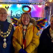 Notable Names - Mayor and mayoress Ivan and Jo Henderson with Reverend Kirsty Emerson.