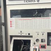 Trashed - Mistley train station ticket machine was broken into and robbed.