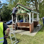 Renovations - Manningtree Rotary Club start renovating 90-year-old shelter