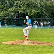 Poised: Harwich Town Bay Area Blues Baseball Club take pat in the play-offs.