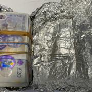 Cash - The man tried to conceal cash as sandwiches