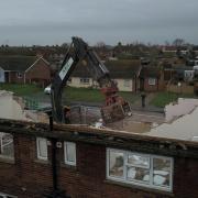 Demolition begins at Honeycroft