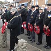 Commemorating - Harwich mayor Maria Fowler laid a wreath