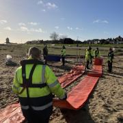 Preparation – Harwich Haven Authority workers take part in training to help equip them with skills to deal with future oil spills