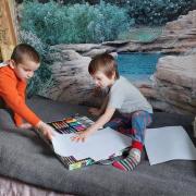 Hope - Ukrainian children enjoy art supplies donated from Essex and  England