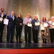 Commended - the leisure centre staff with Tendring Council and ambulance service bosses