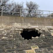 Hole - A large hole was spotted near Harwich harbour
