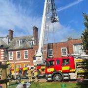 Fire - Firefighters fought flames on top of a care home in Ramsey Road, Harwich