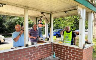 Upset - volunteers have been working to improve the shelter in Mistley for almost two months