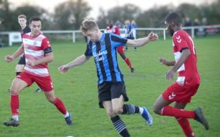 Main Mann: Harry Mann played his part in Little Oakley's second goal against FC Clacton.