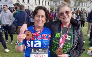 Proud - Rebecca Buckles and Jacqui Kettle raised over £2k each by running the London Marathon