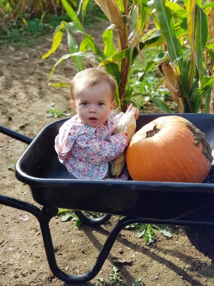 Cute - Ellie-Arna with her pumpkin